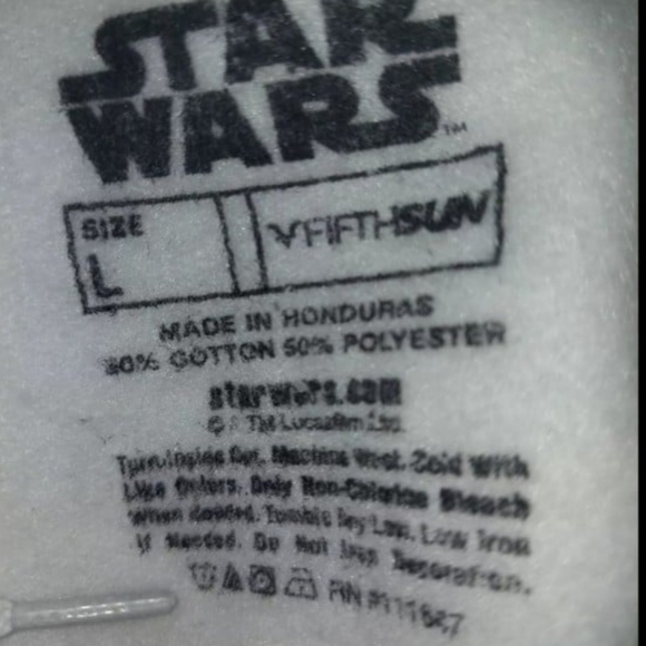 Star Wars V Fifth Sun Japanese White Graphic Print Hoodie Size Large Unisex - Picture 5 of 6